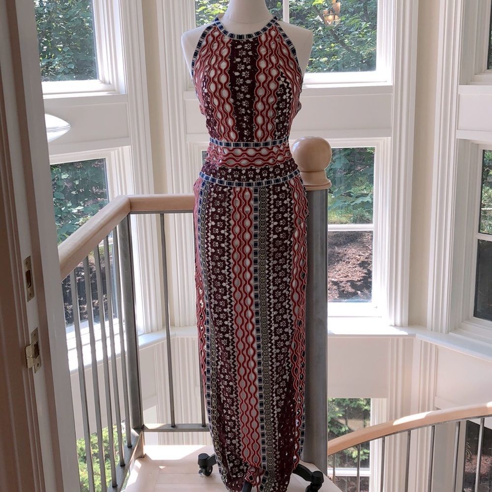 Tory Burch Multicolor Geometric Print Maxi Dress - Picture 5 of 15
